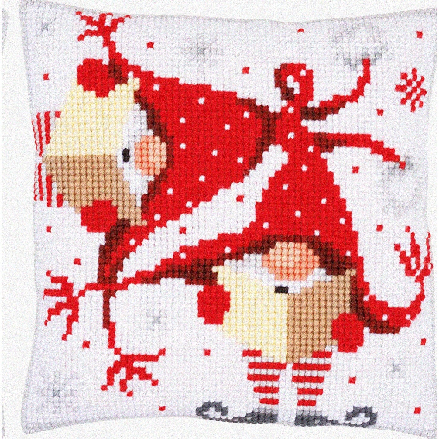 Whimsical Cross Stitch Cushion Kit for Home Decor