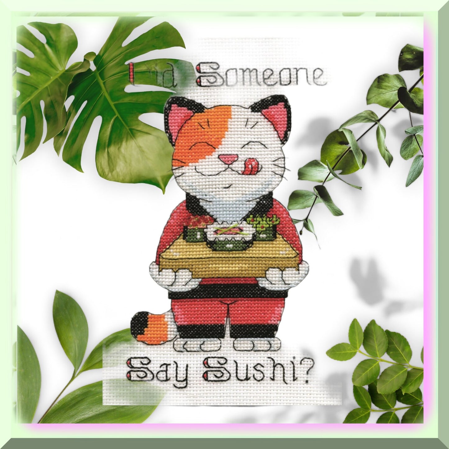 Vibrant 5x7 Cross Stitch Kit with Multi-Color Floss
