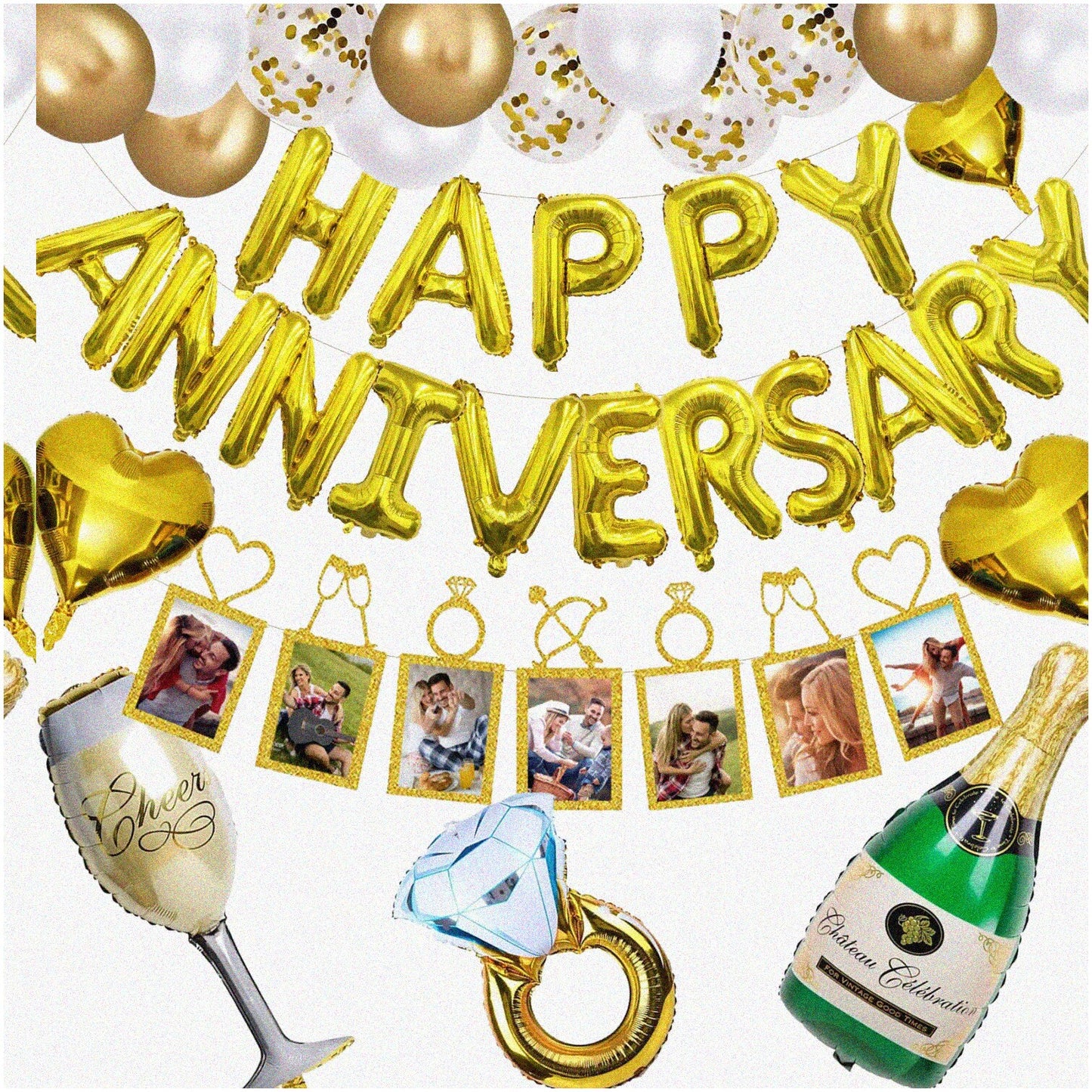Annivertastic Anniversary Decor Kit for 1-60th Wedding