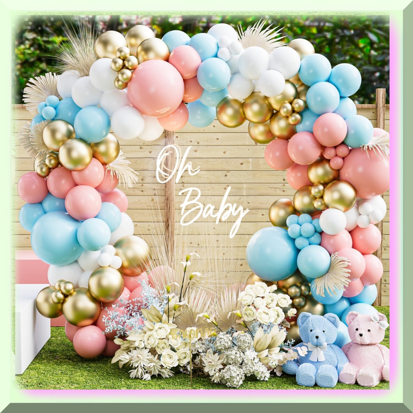 135PCS Metallic Latex Balloon Garland Kit