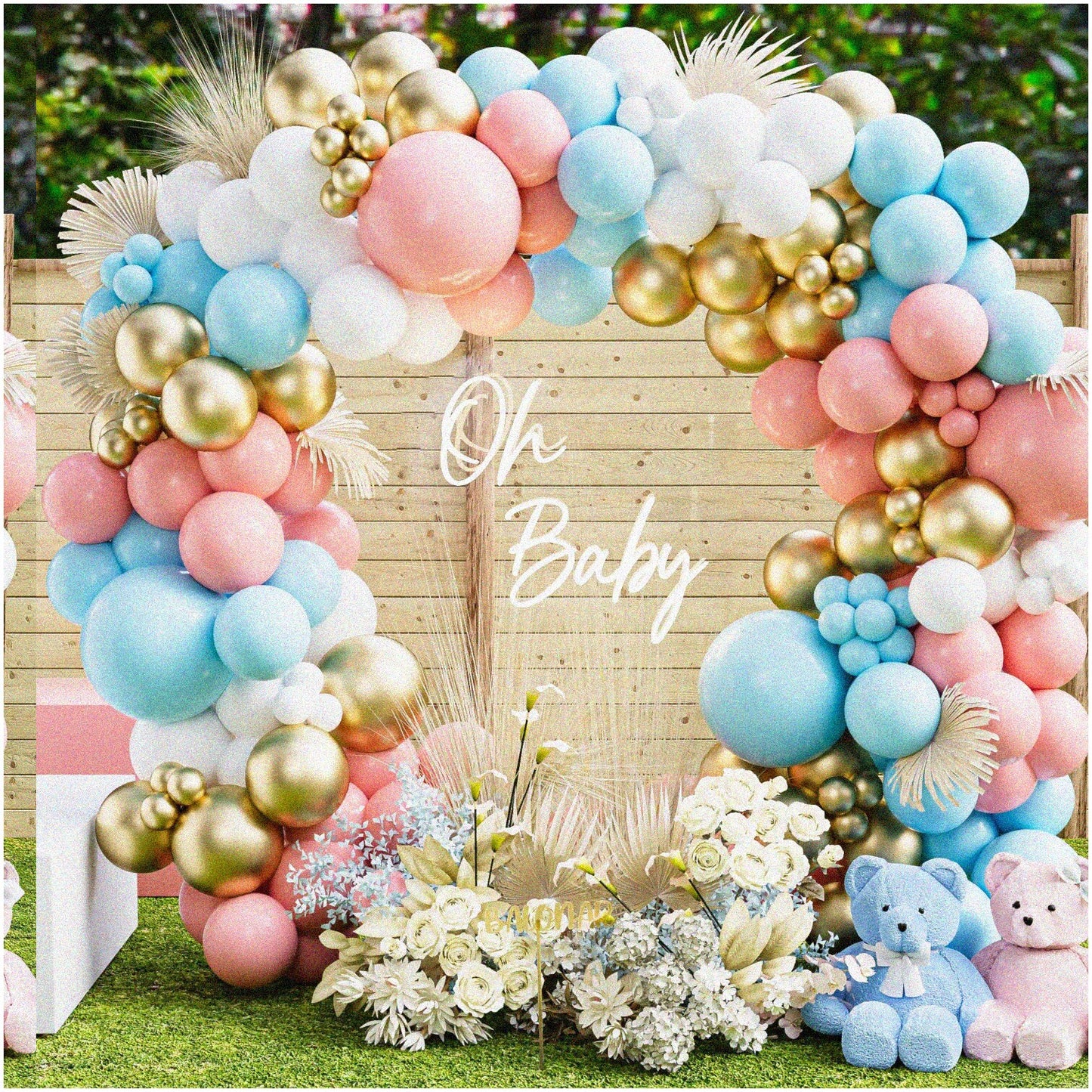 135PCS Metallic Latex Balloon Garland Kit