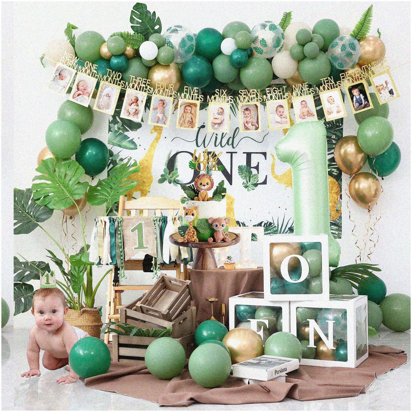 Pink Birthday Party Decorations Set with Banner and Balloons