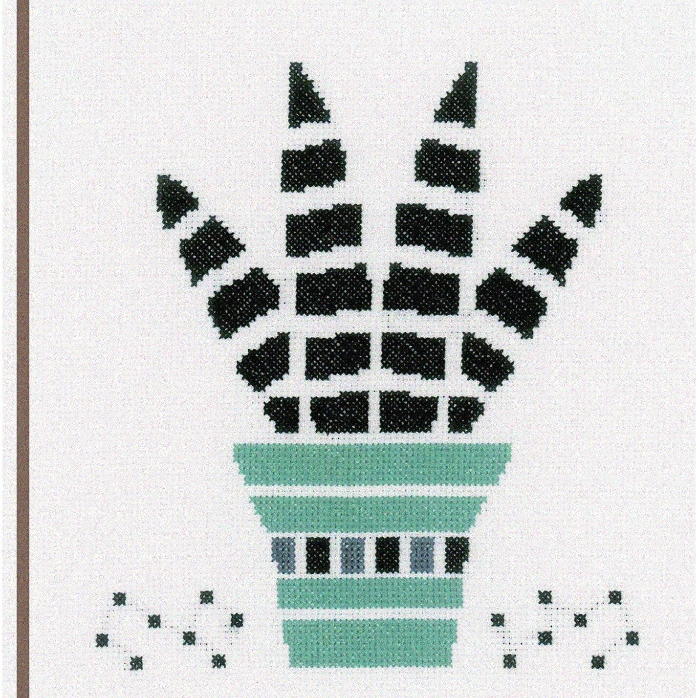 Vibrant Cross Stitch Kit for Succulent Embroidery Enthusiasts