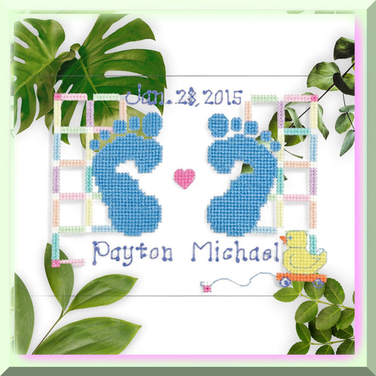 Baby Feet Cross Stitch Kit
