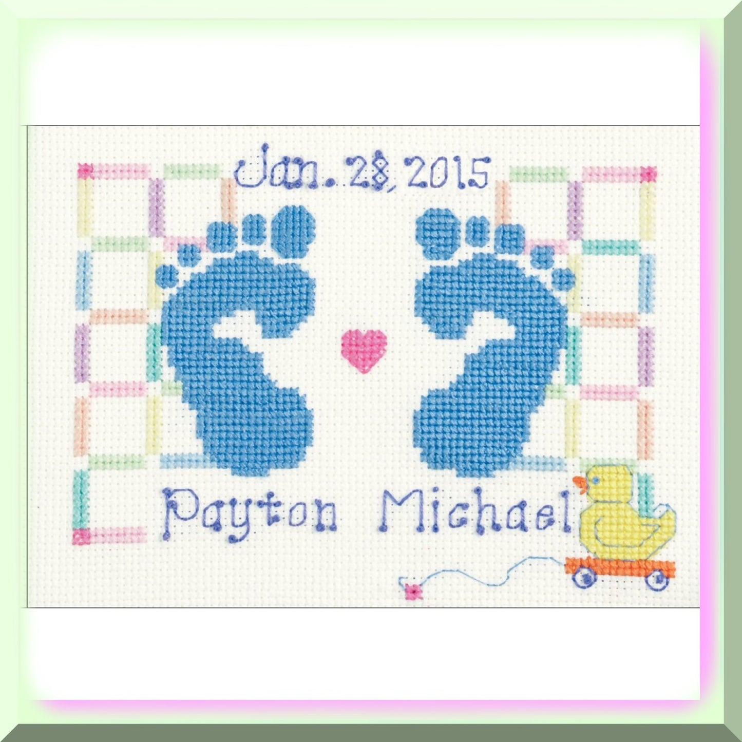 Baby Feet Cross Stitch Kit for Beginners