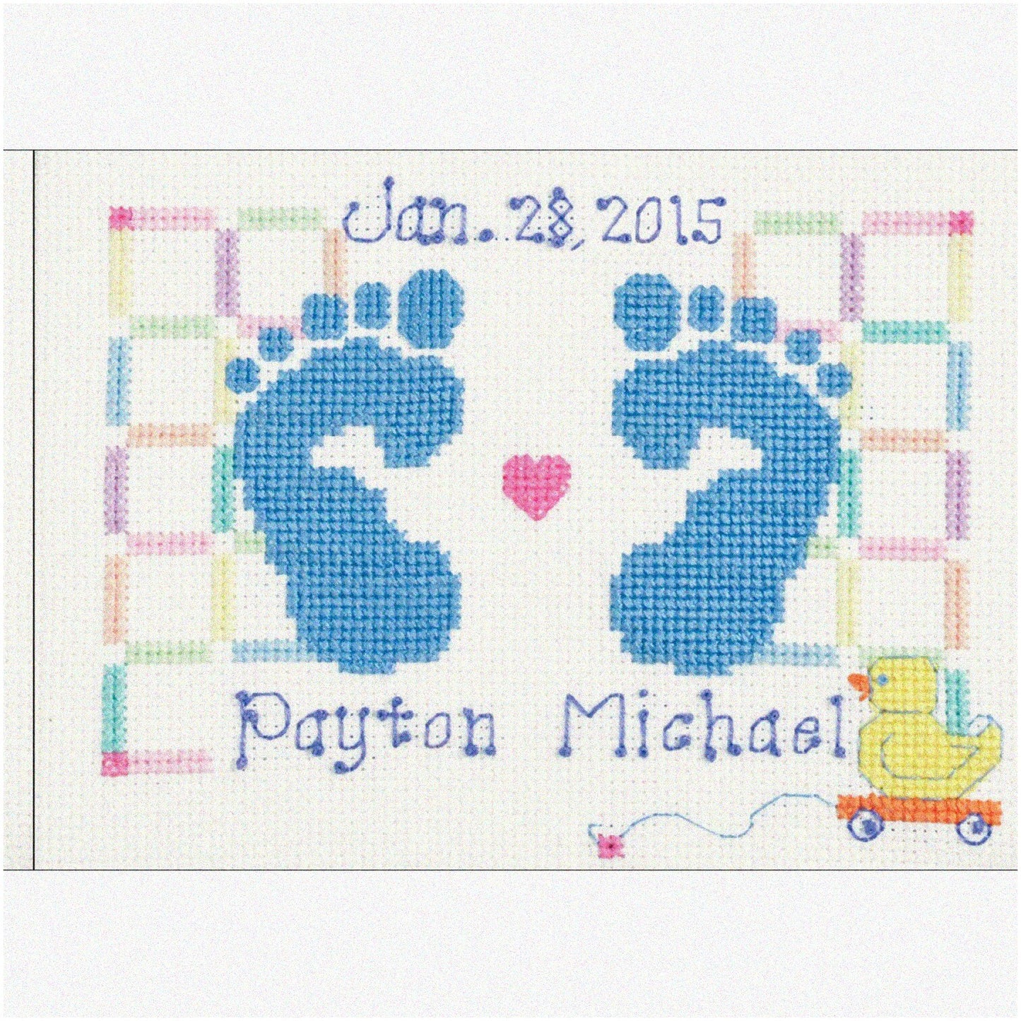 Baby Feet Cross Stitch Kit for Beginners