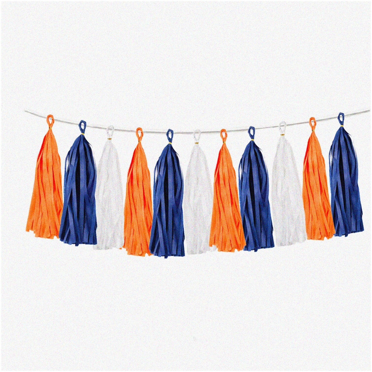 Colorful Celebration DIY Garland Kit 15PCS Orange Navy Blue White