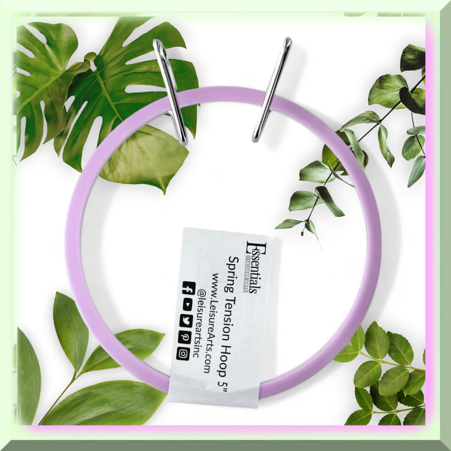 Effortless 5-Inch Spring Tension Hoop for Embroidery