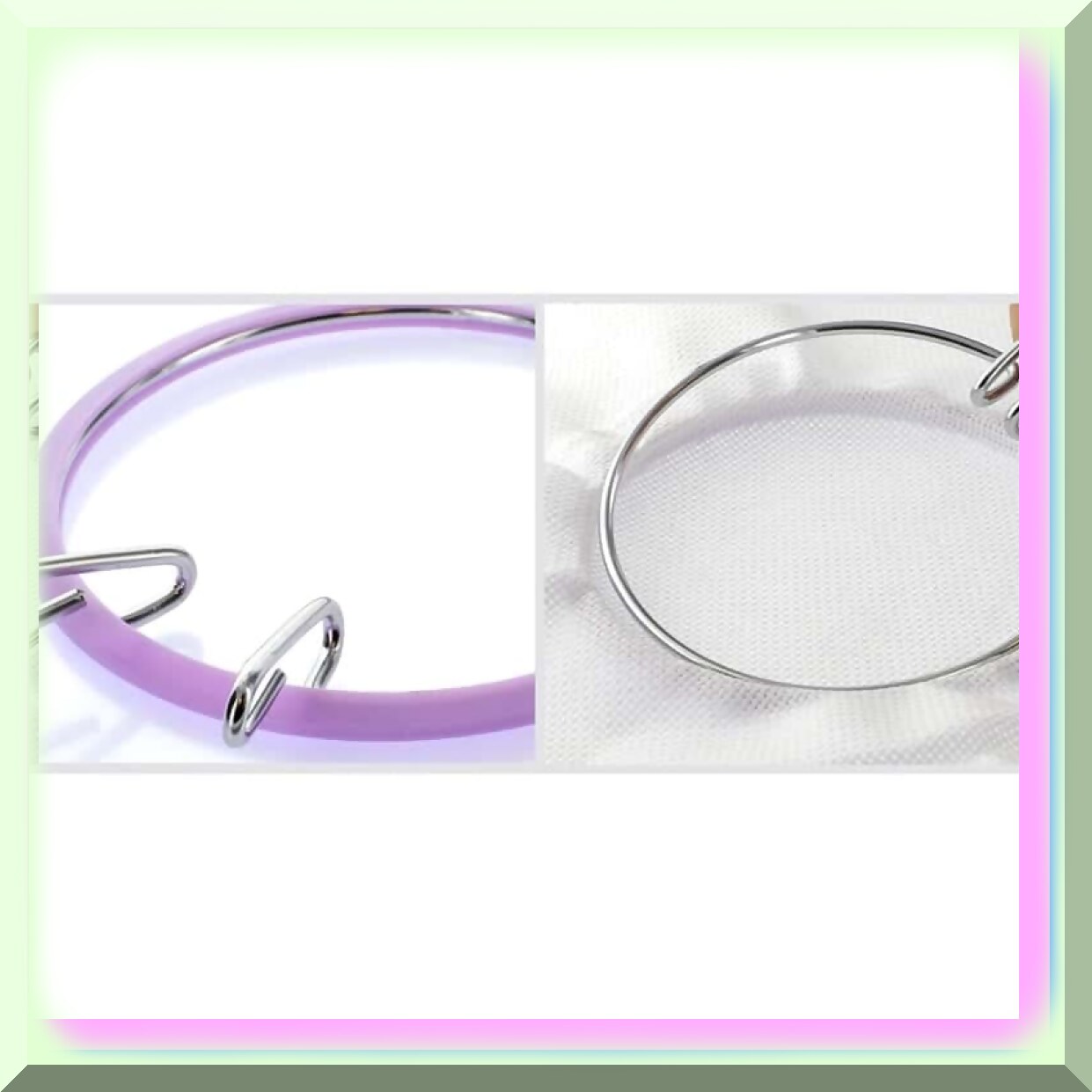 Effortless 5-Inch Spring Tension Hoop for Embroidery