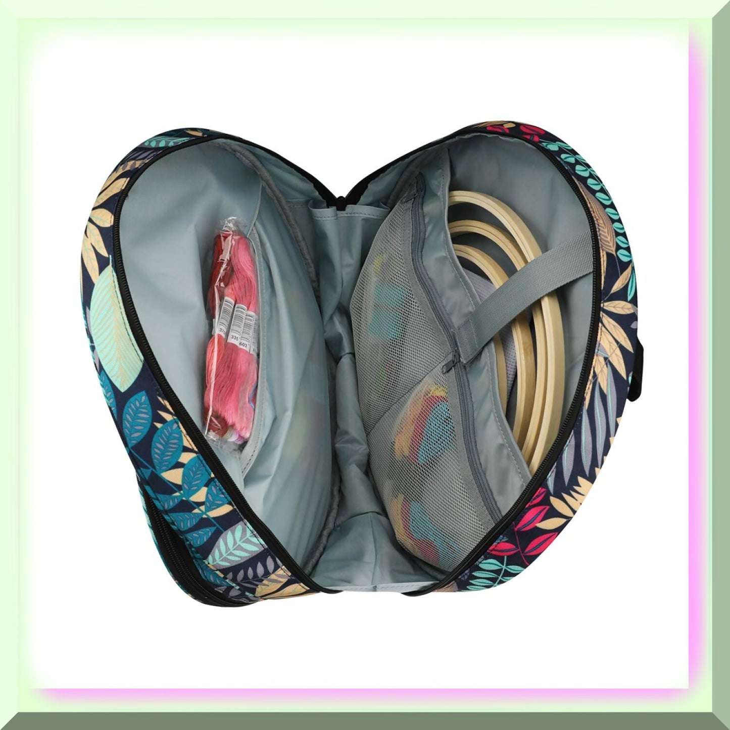 Embroidery Kit Organizer Bag for Hoops and Tools