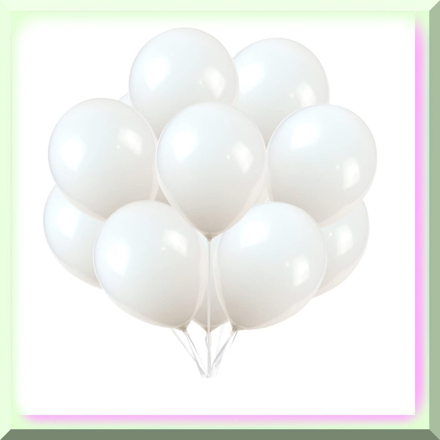 100 White Latex Balloons 12 Inch 100-Pack