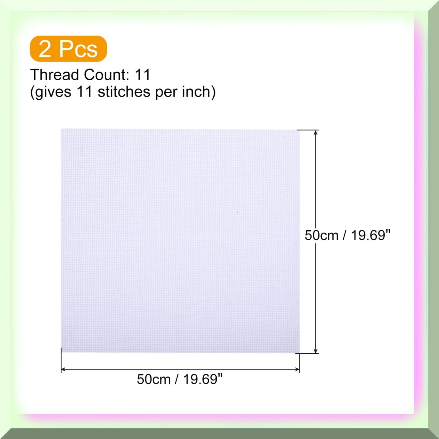 20x20 Cross Stitch Fabric Pack for DIY Embroidery