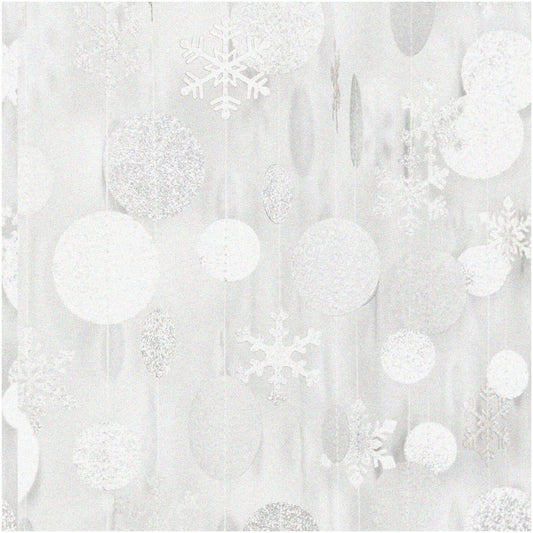 Frosty Flurry Winter Wonderland Snowflake Garlands 4pcs