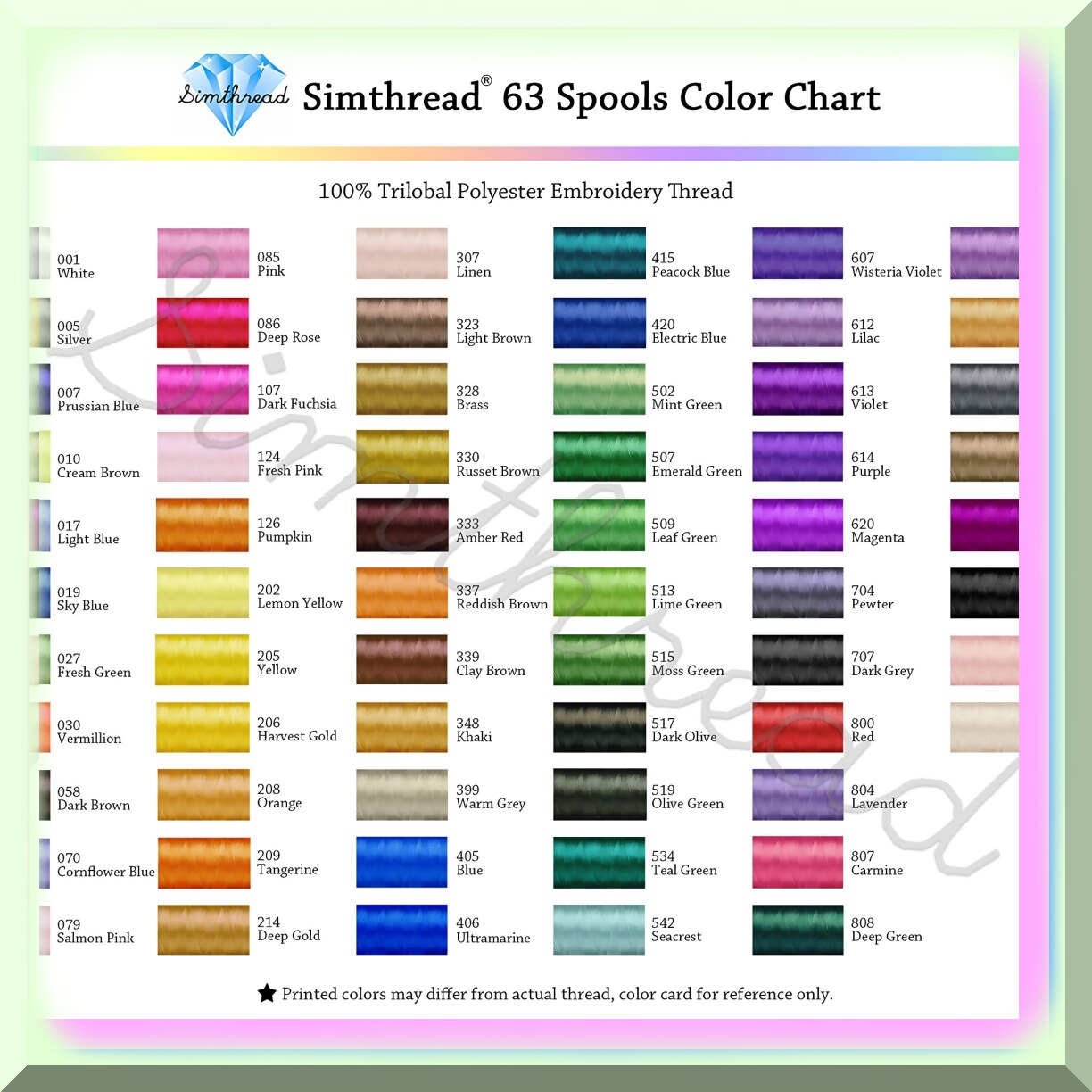 Colorful Creations 6-Pack: High-Quality Polyester Embroidery Threads