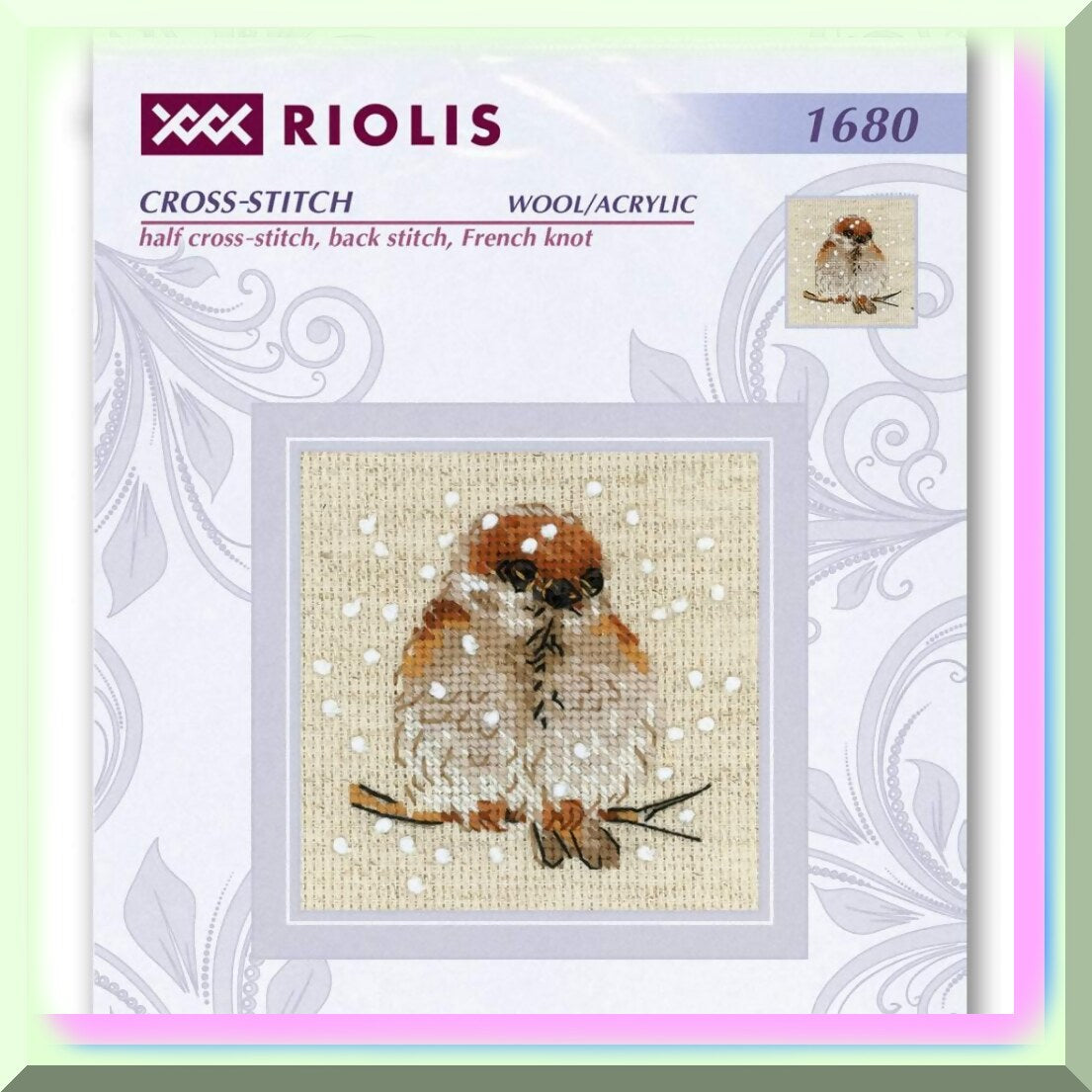 Whimsy Wings Cross Stitch Kit with Sparrow Design