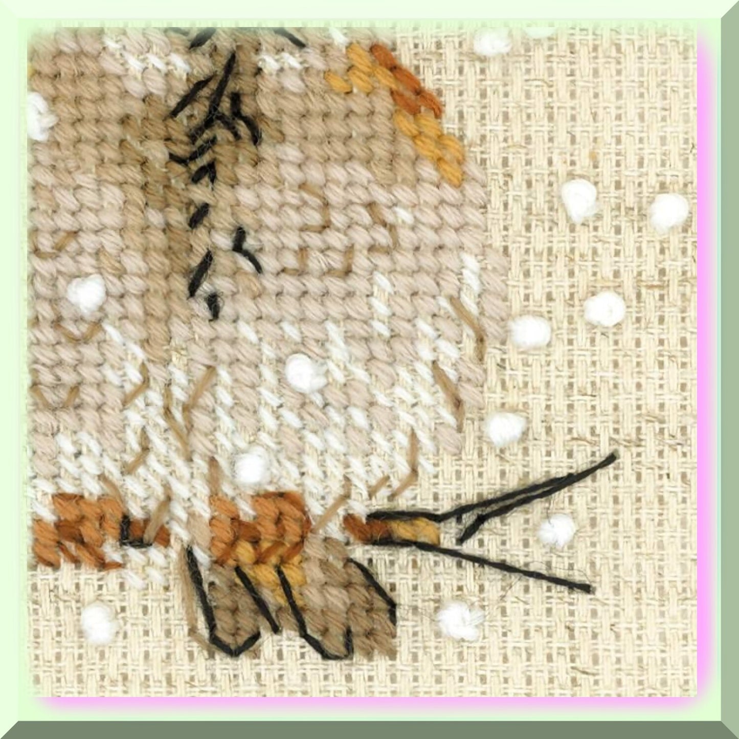 Whimsy Wings Cross Stitch Kit with Sparrow Design