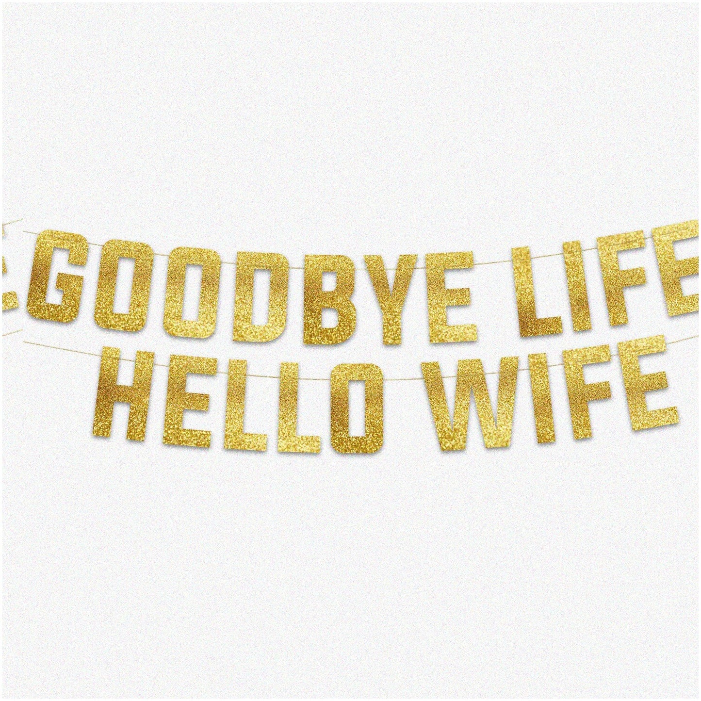 Gold Glitter Bachelor Party Banner