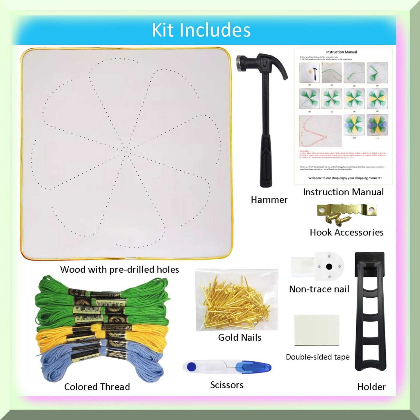 Geometric String Art Kit for Home Decor and Gifts