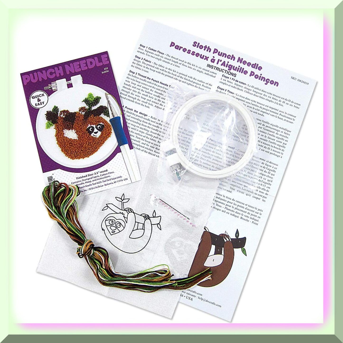 Vibrant Punch Needle Kit for Creative Crafts