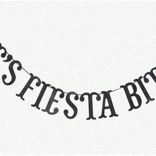Gold Glitter "Let's Fiesta" Banner for Party Decor
