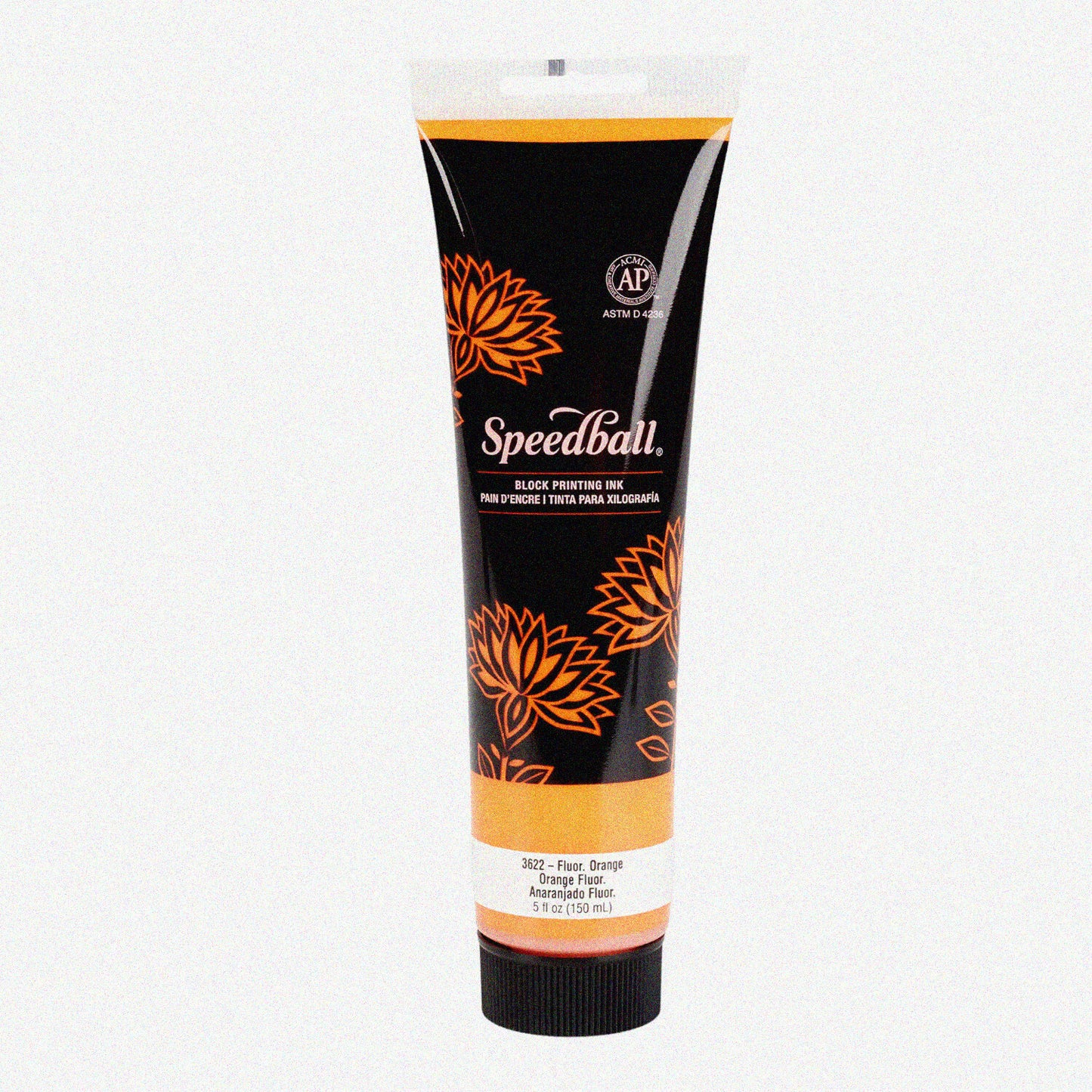 GlowWave Fluorescent Orange Water-Soluble Block Printing Ink 5oz