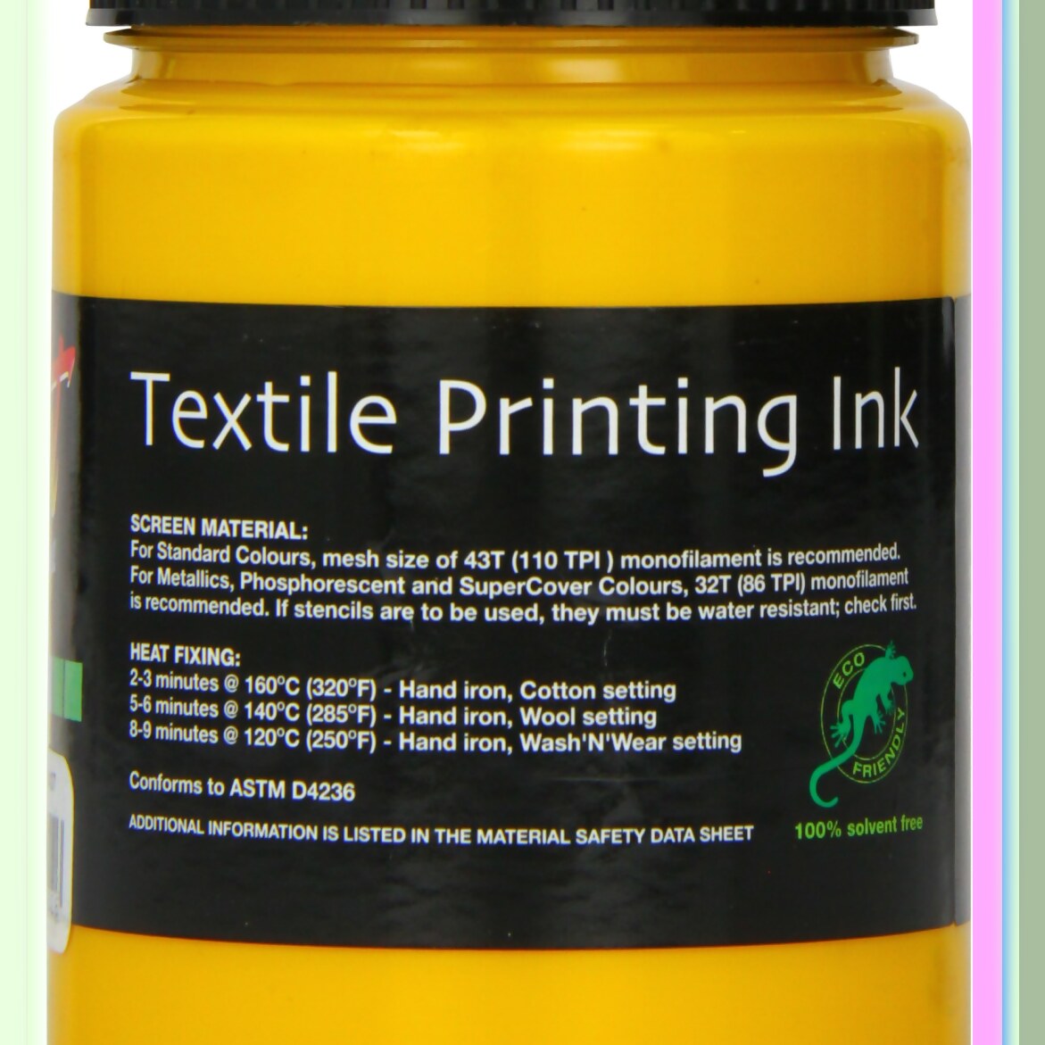 Yellow Fabric Screen Printing Ink 300ml