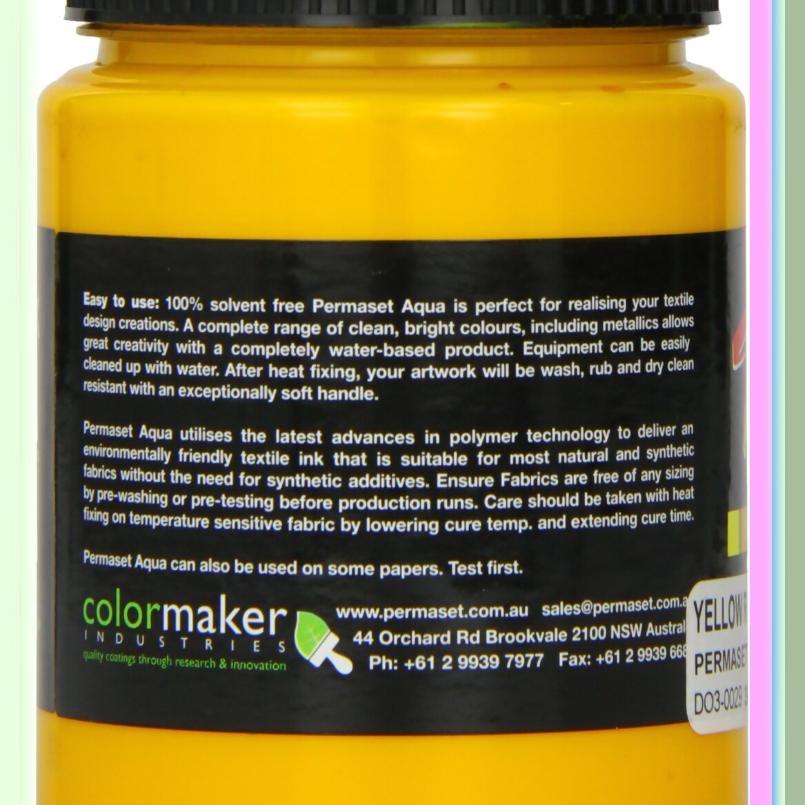 Yellow Fabric Screen Printing Ink 300ml