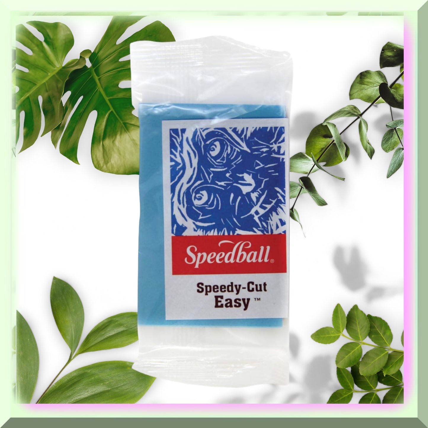 Speedy-Cut Blue Soft Rubber Carving Block 2x3 Inches