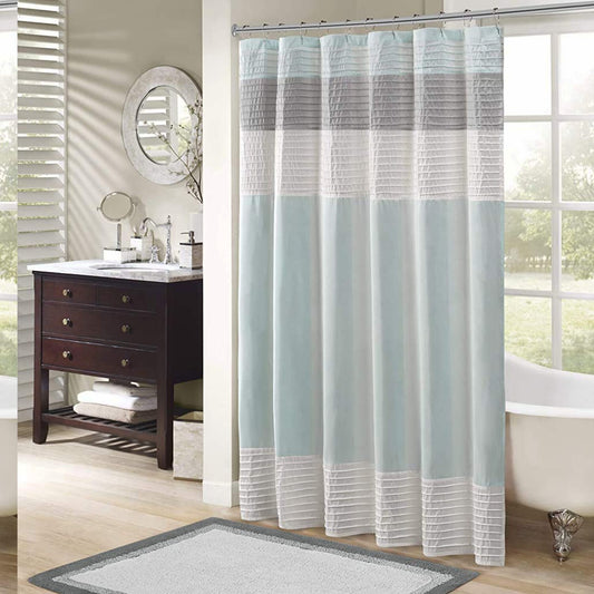 Amherst Microfiber Shower Curtain 72x72 Inches Aqua