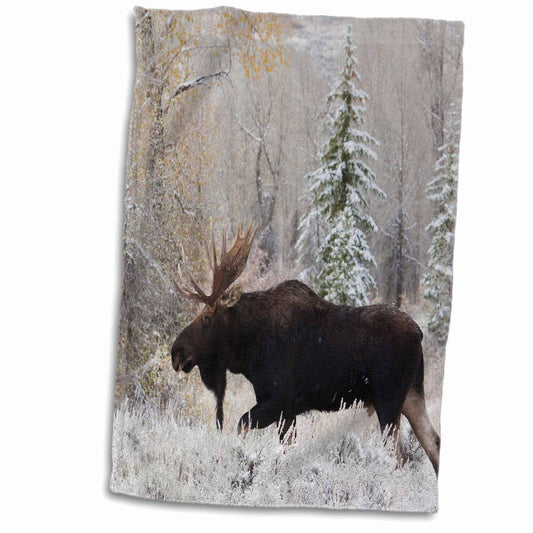 3D Rose Shiras Bull Moose Hand Towel 15" x 22"