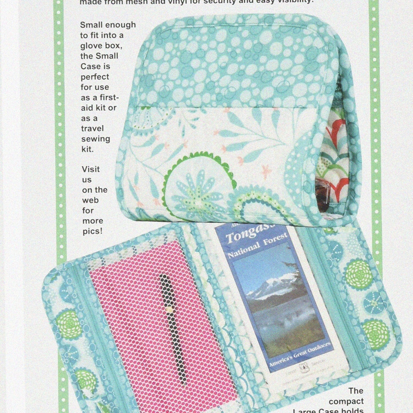 Folding Organizer with Mesh and Vinyl Pockets