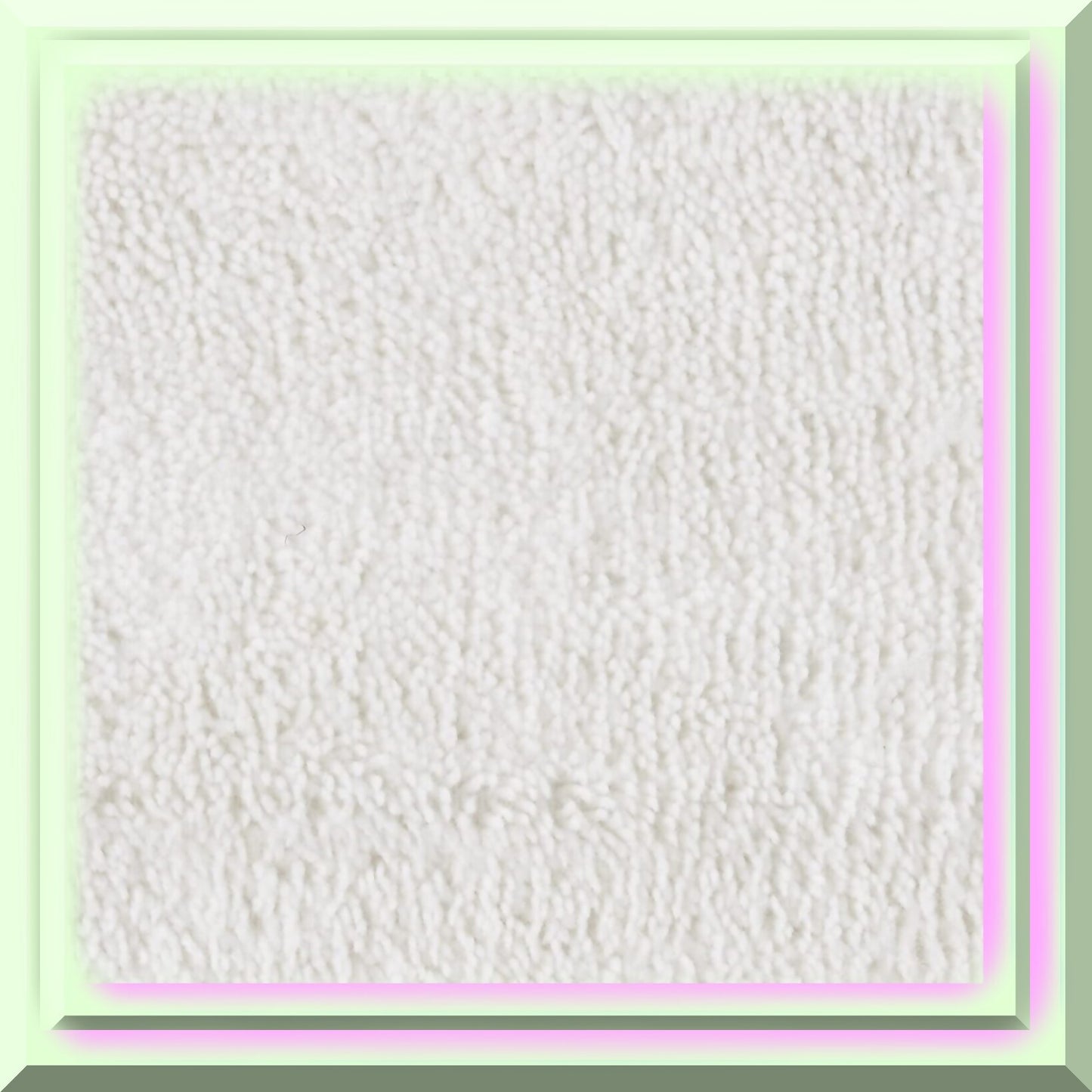 Sinatra Modern Bathroom Rug White Contour Mat