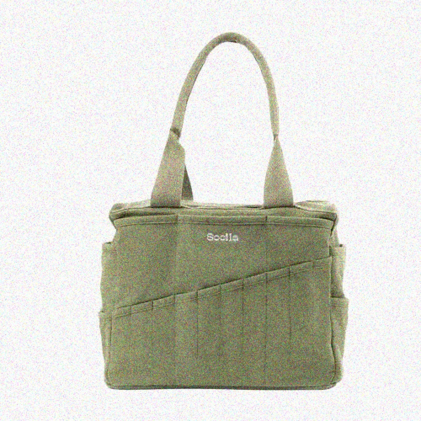 Washable Canvas Art Supply Organizer Bag, 30+ Pockets, Ganja Green