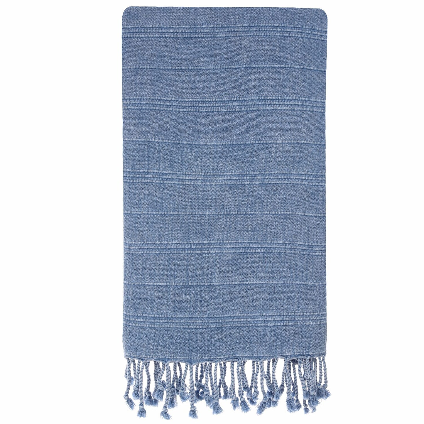 Turkish Micro Cotton Beach Towel 37" x 70" Blue