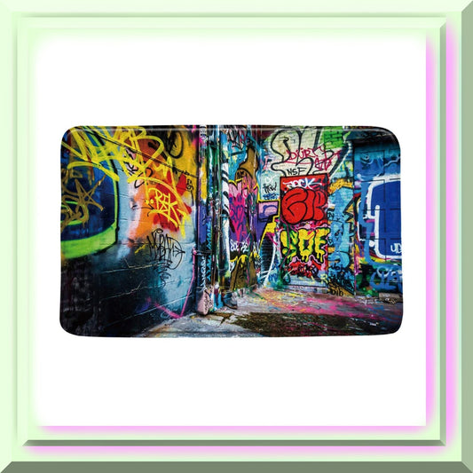 Colorful Graffiti Bathroom Rug 19.7x31.5 inches