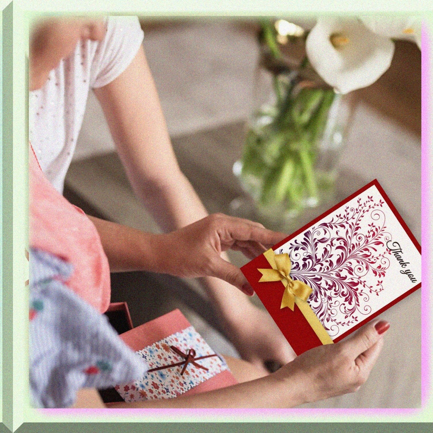 Flower Vine Lace Clear Silicone Stamps for Card Making