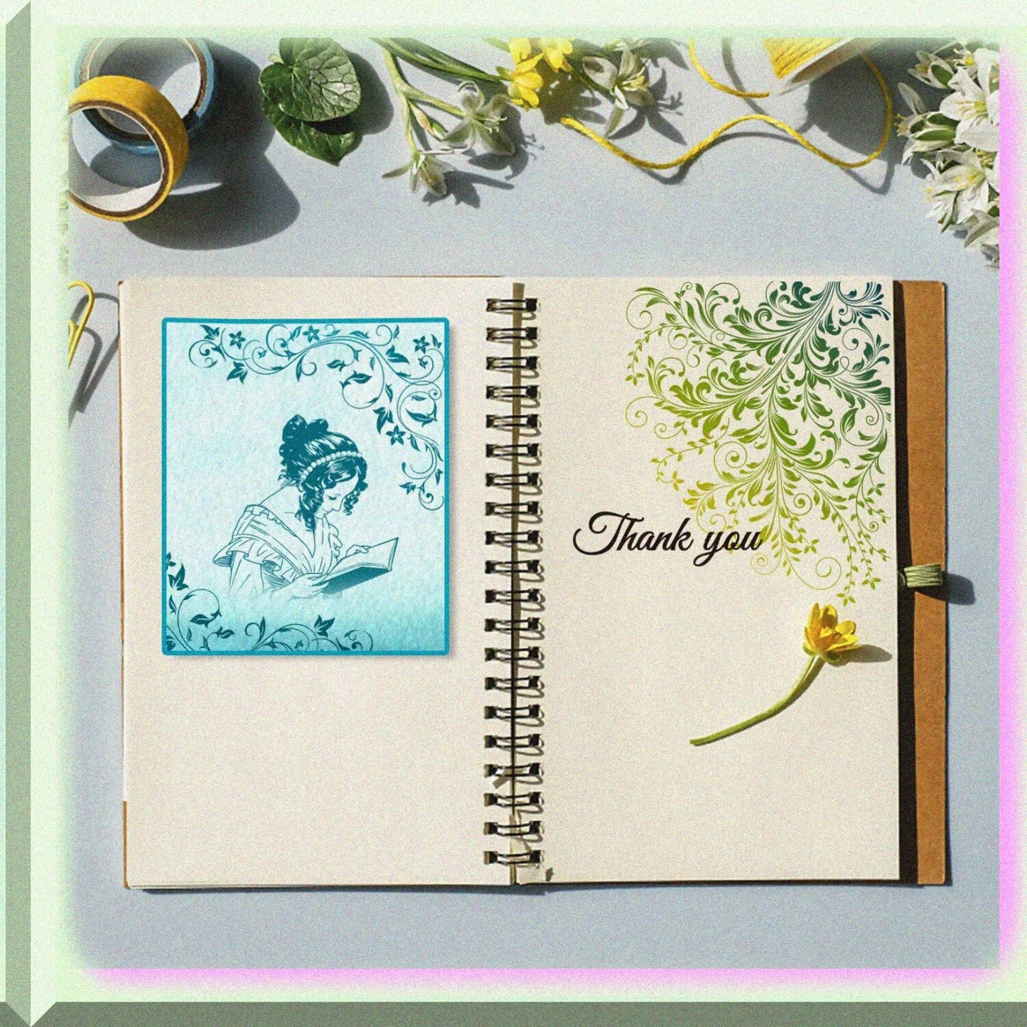 Flower Vine Lace Clear Silicone Stamps for Card Making