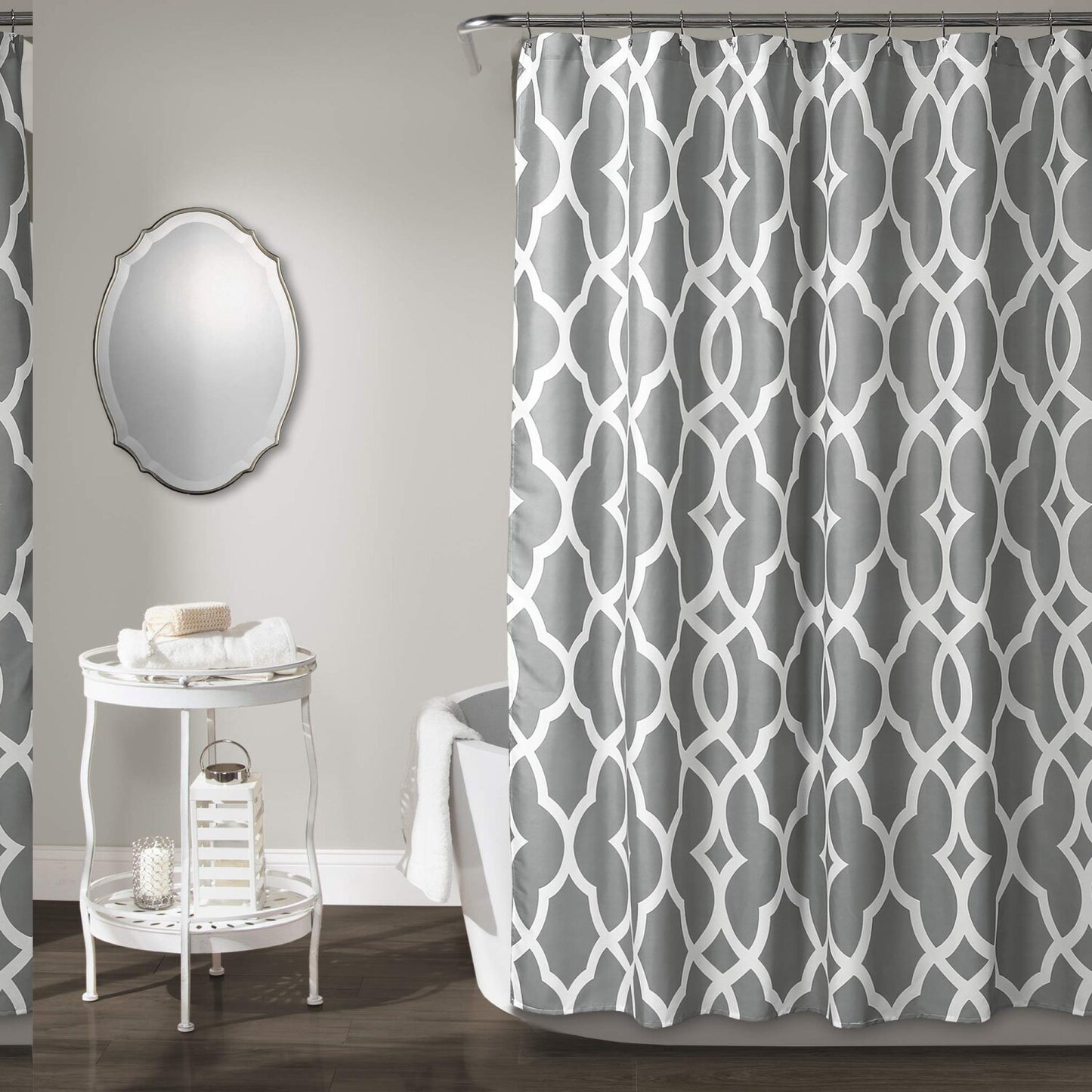 Gray 72x72 Geometric Shower Curtain