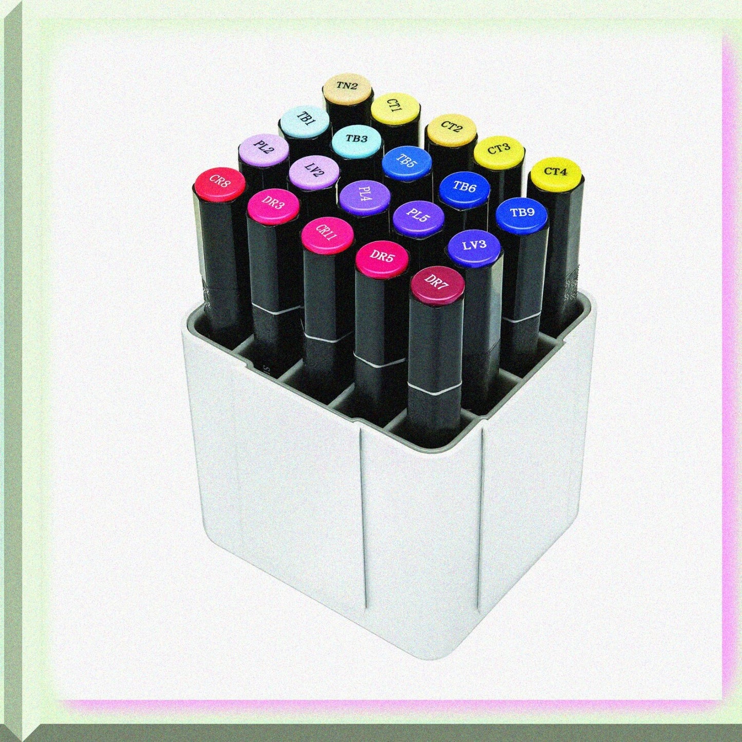 Interlocking Marker Organizer White 4 1/4"W x 4"H x 4 3/8"D