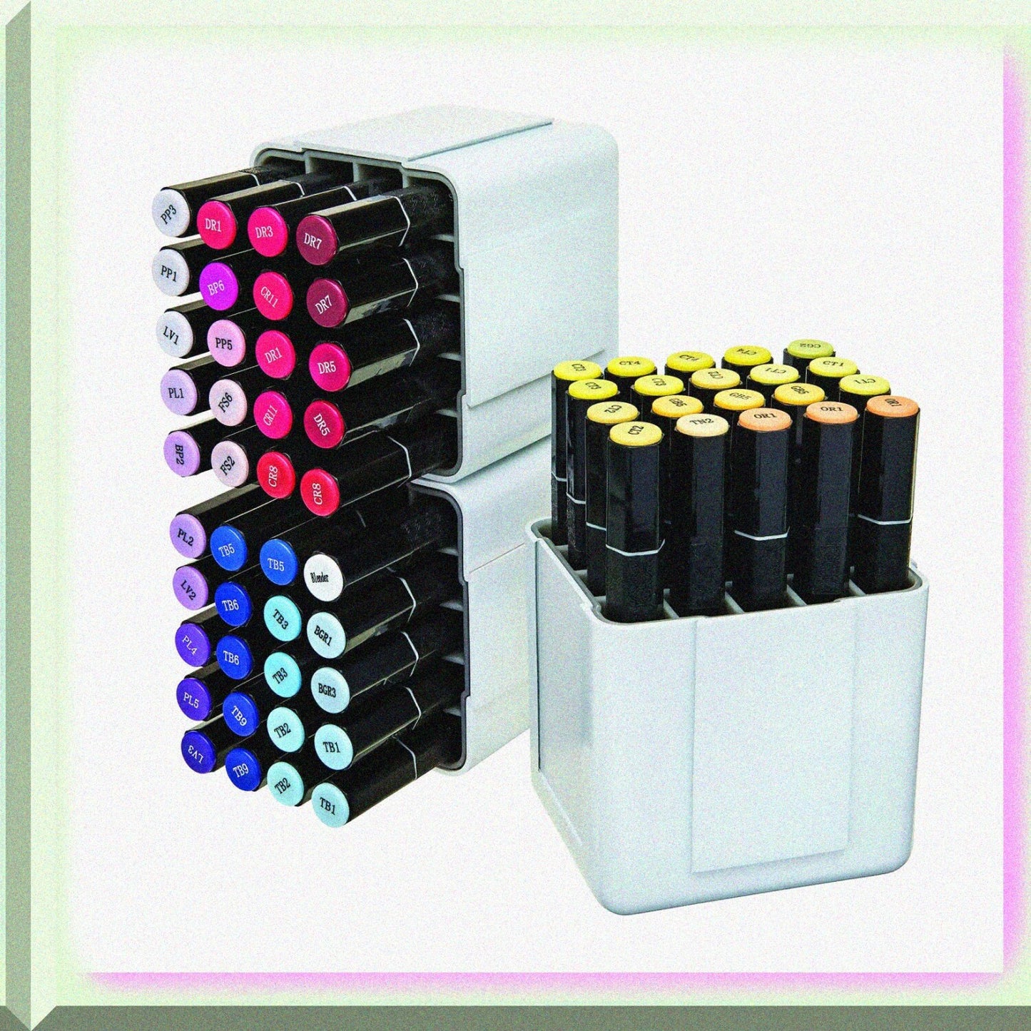Interlocking Marker Organizer White 4 1/4"W x 4"H x 4 3/8"D