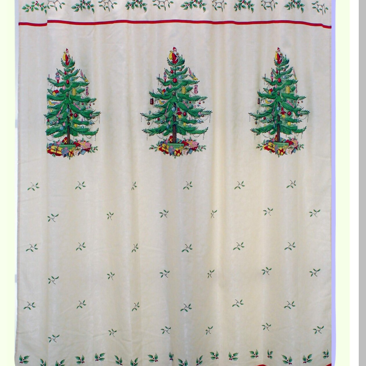 Fabric Shower Curtain 72" Holiday Tree Collection