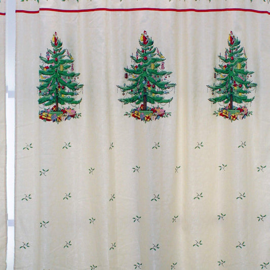 Fabric Shower Curtain 72" Holiday Tree Collection