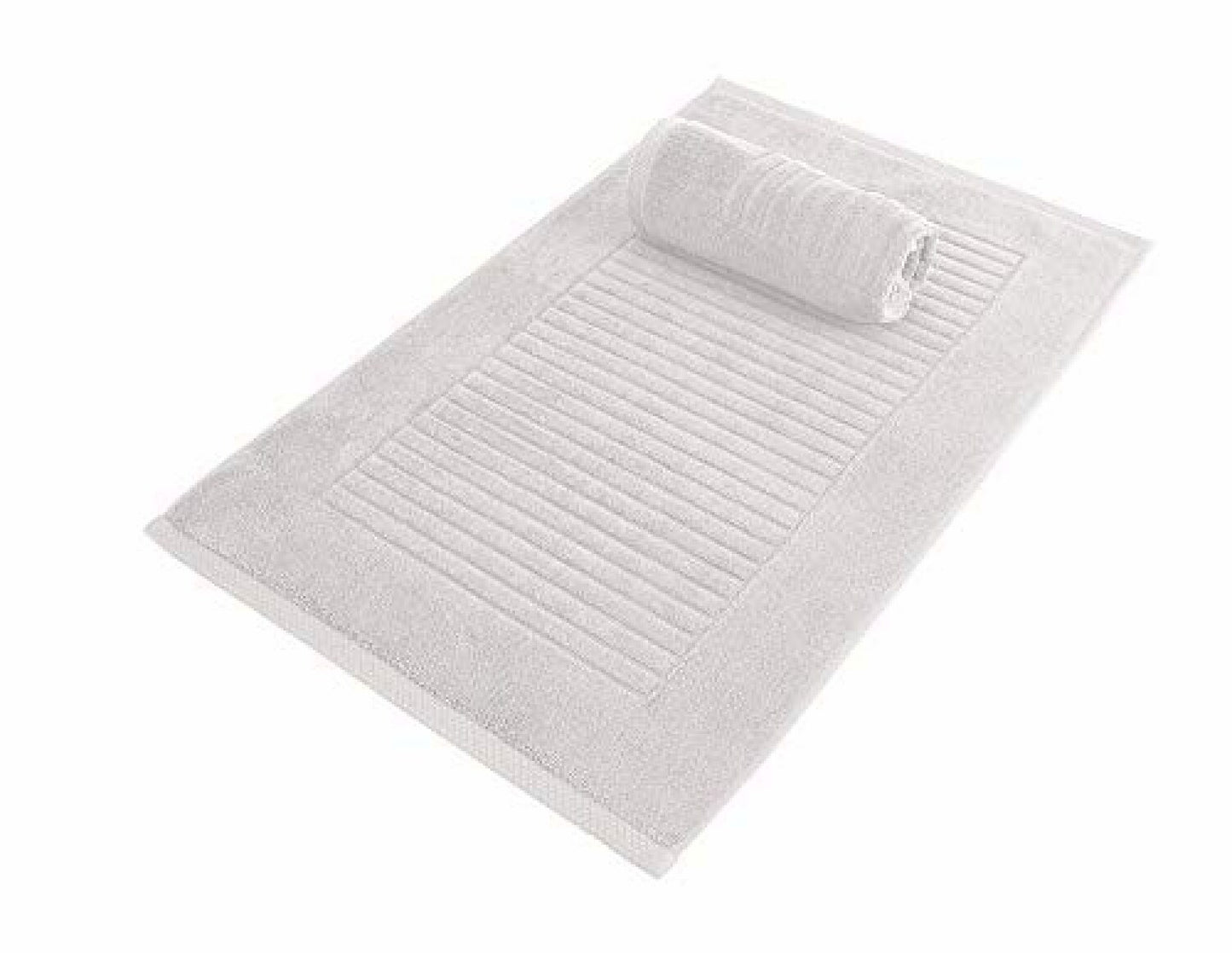 2-Pieces Cotton Bath Mat Towel Set 20x32 Inch