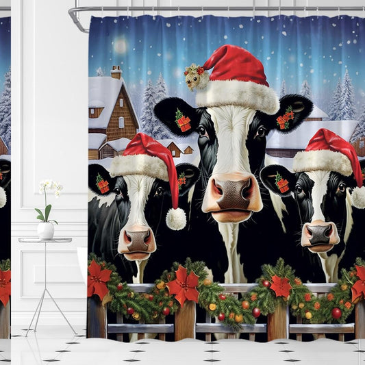 Cow Farm Animal Shower Curtain 70x70 inches