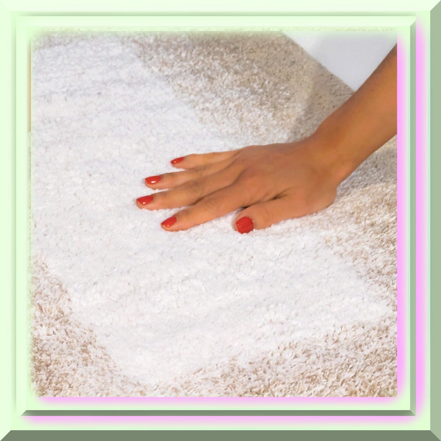 Reversible 2-Piece Bath Rug Set Beige
