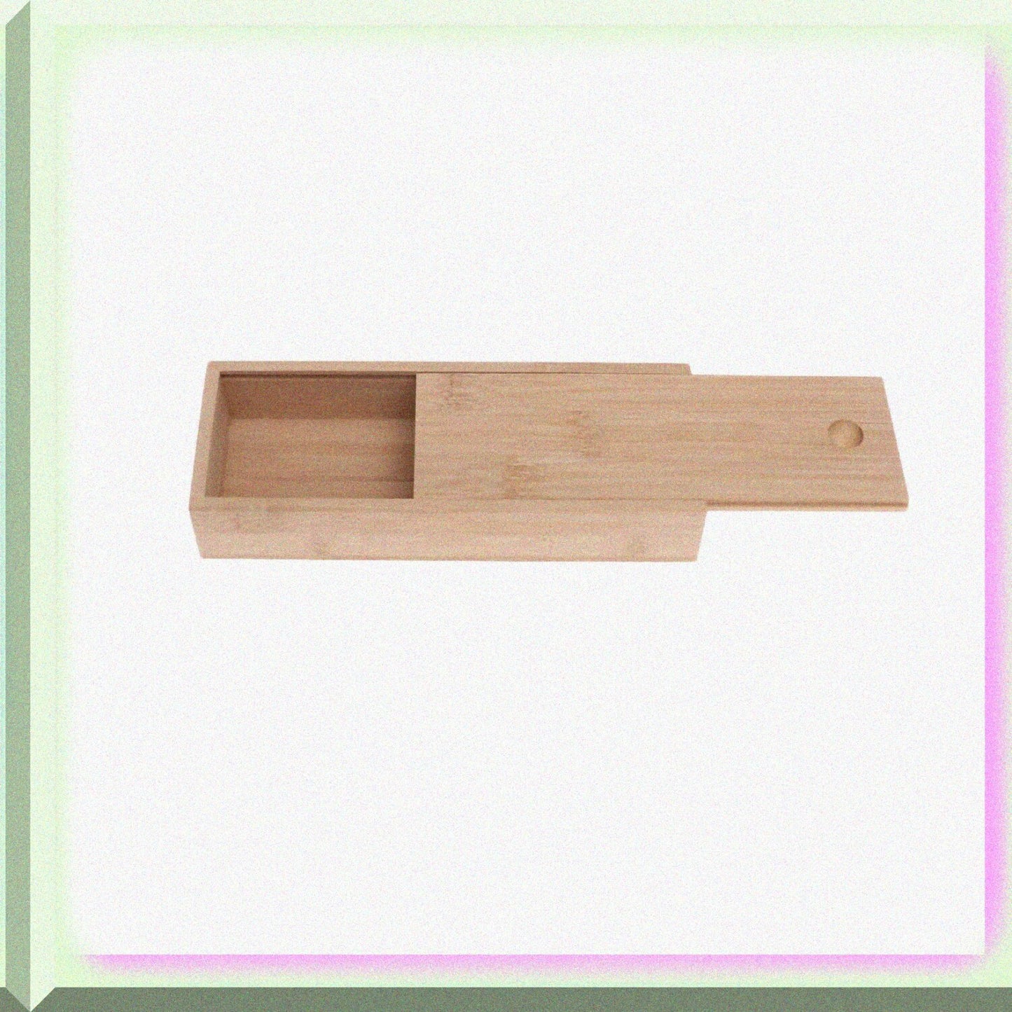 Wooden Pencil and Brush Storage Box 7.4x2.8x1.2 inches