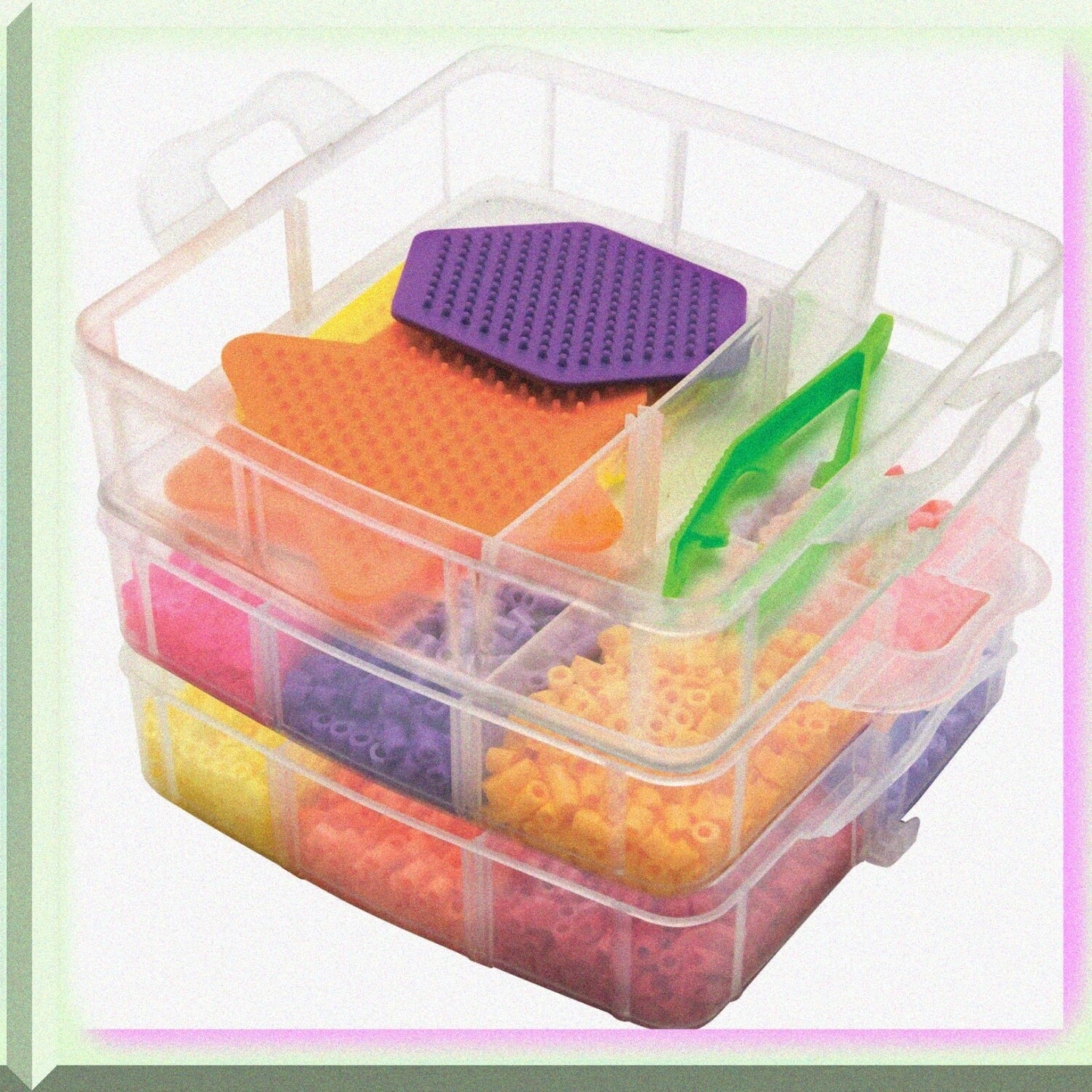 Large Stackable Bead Organizer Storage Containers 3pc