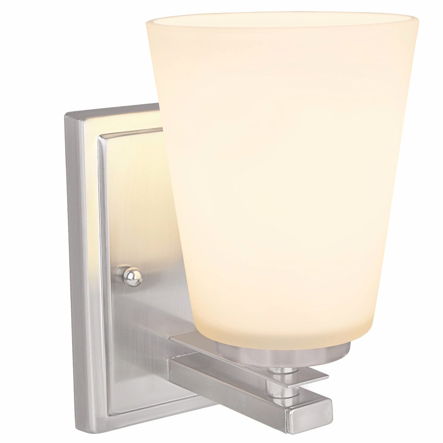 Metal Bathroom Vanity Wall Light Fixture Brushed Nickel