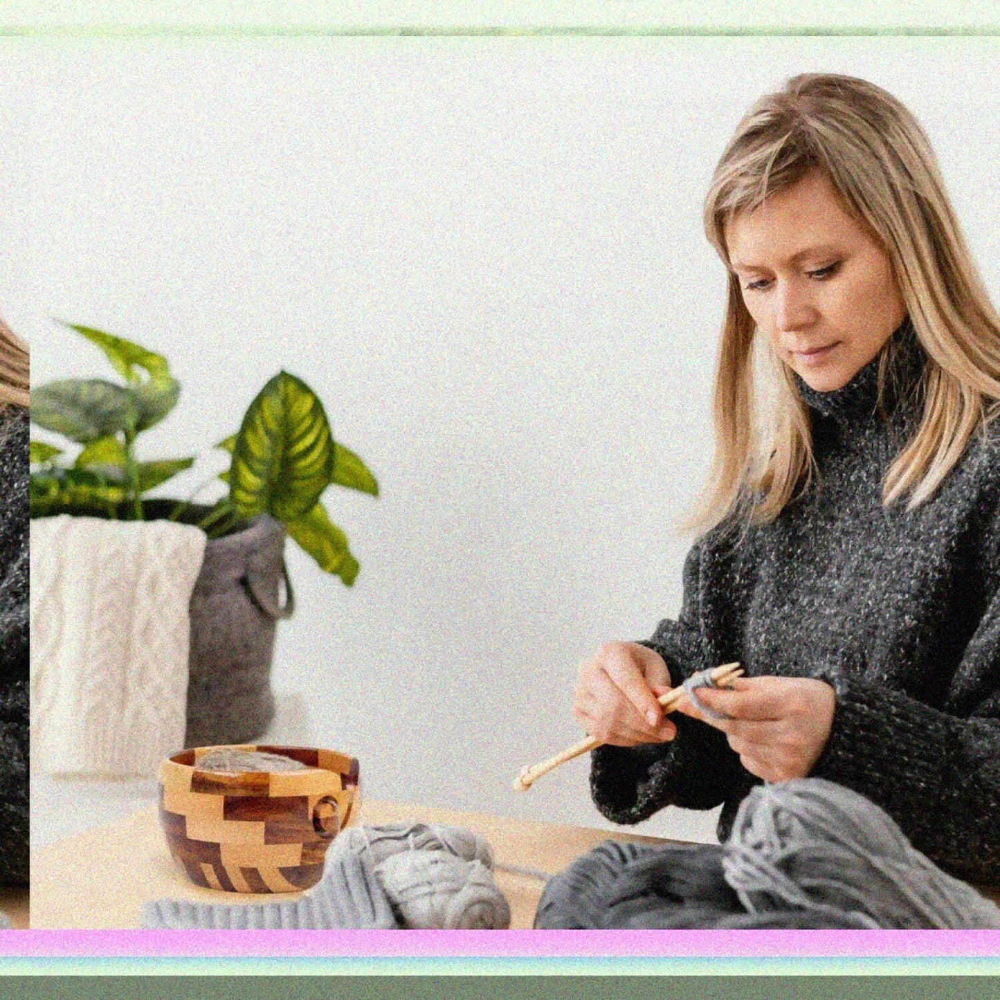 Mixed Premium Yarn Storage Bowl 7x7x4 Inches