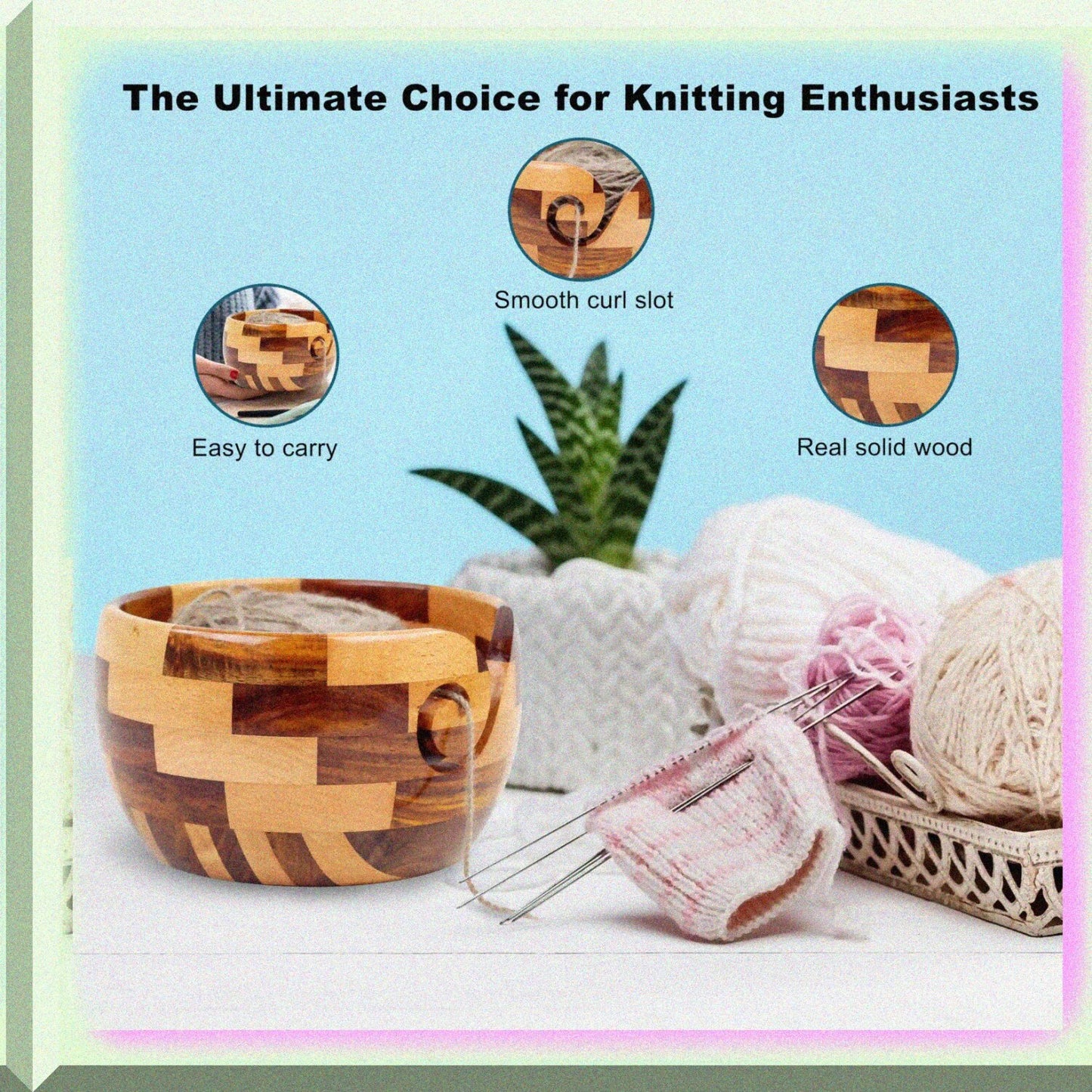 Mixed Premium Yarn Storage Bowl 7x7x4 Inches